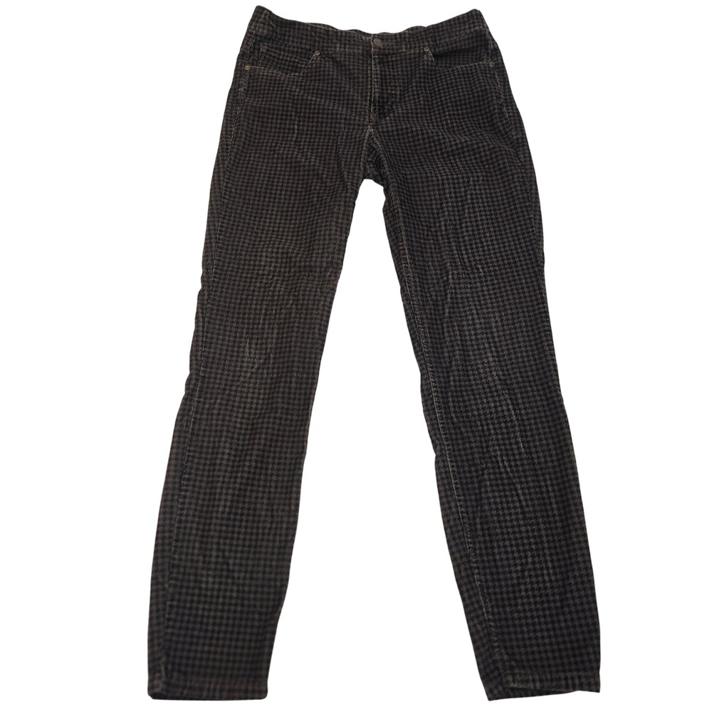 TOAD&CO Cruiser Cord‎ Skinny Pants Houndstooth Brown Womens Size 6